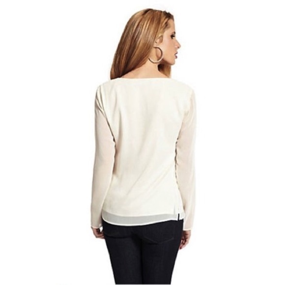 ✨sold✨ marciano • marakesh ivory star beaded tunic - Picture 2 of 6